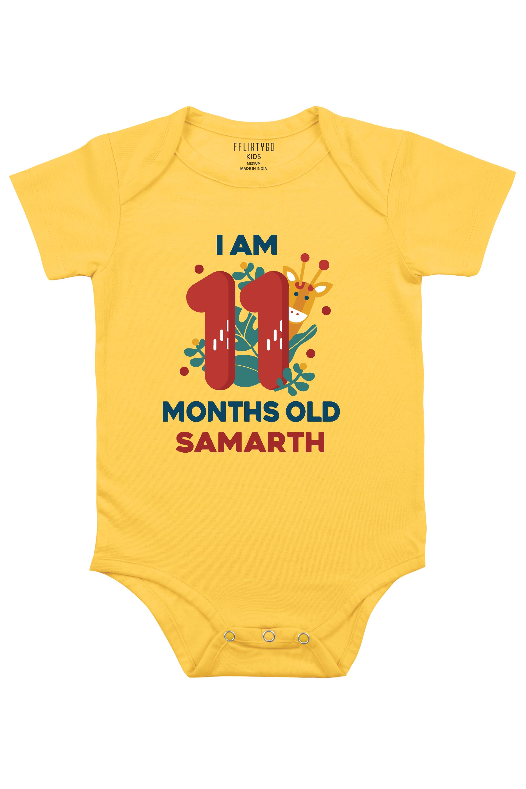 Eleven Month Birthday Baby Romper | Onesies w/ Custom Name