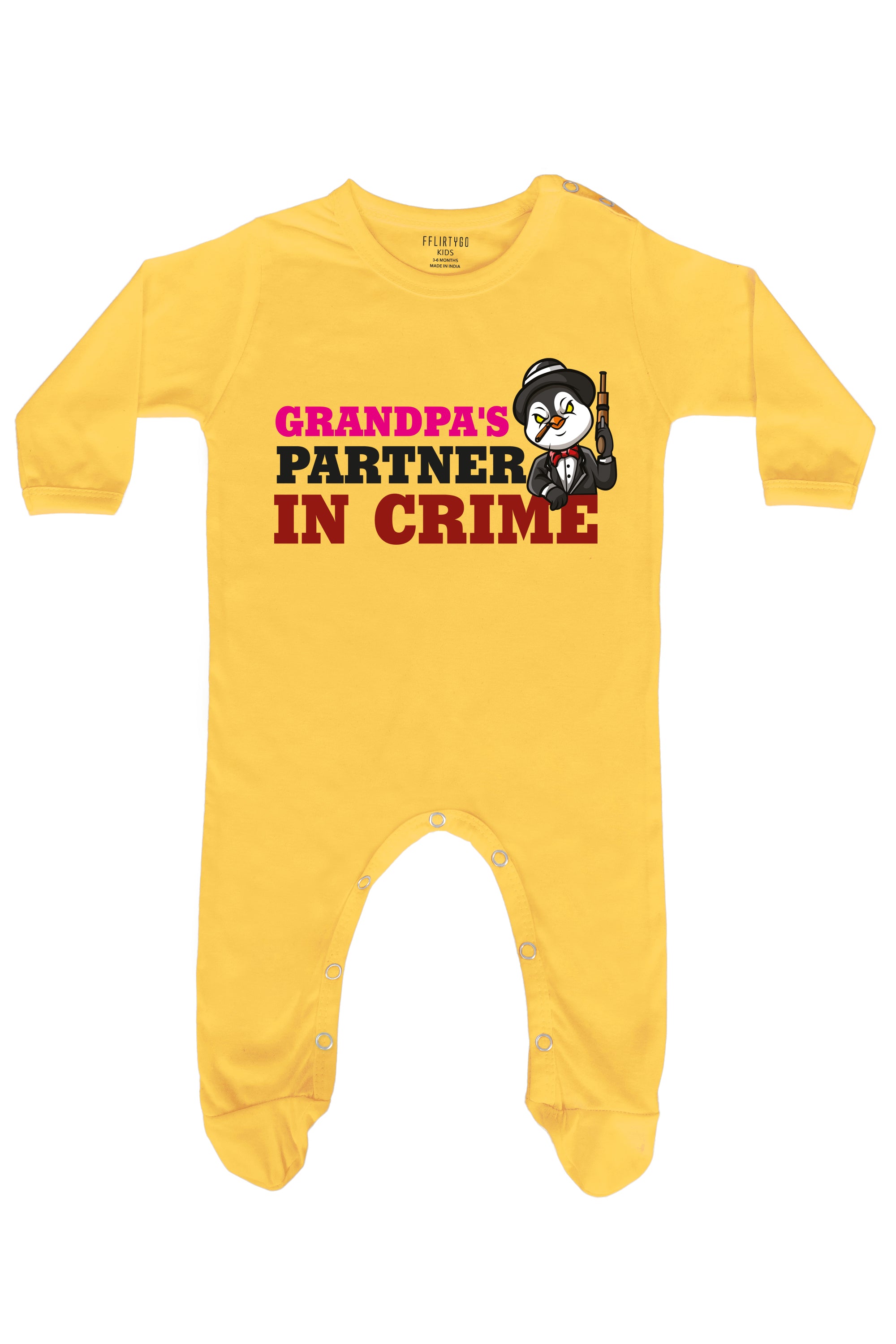 Grandpa's Partner In Crime Baby Romper | Onesies