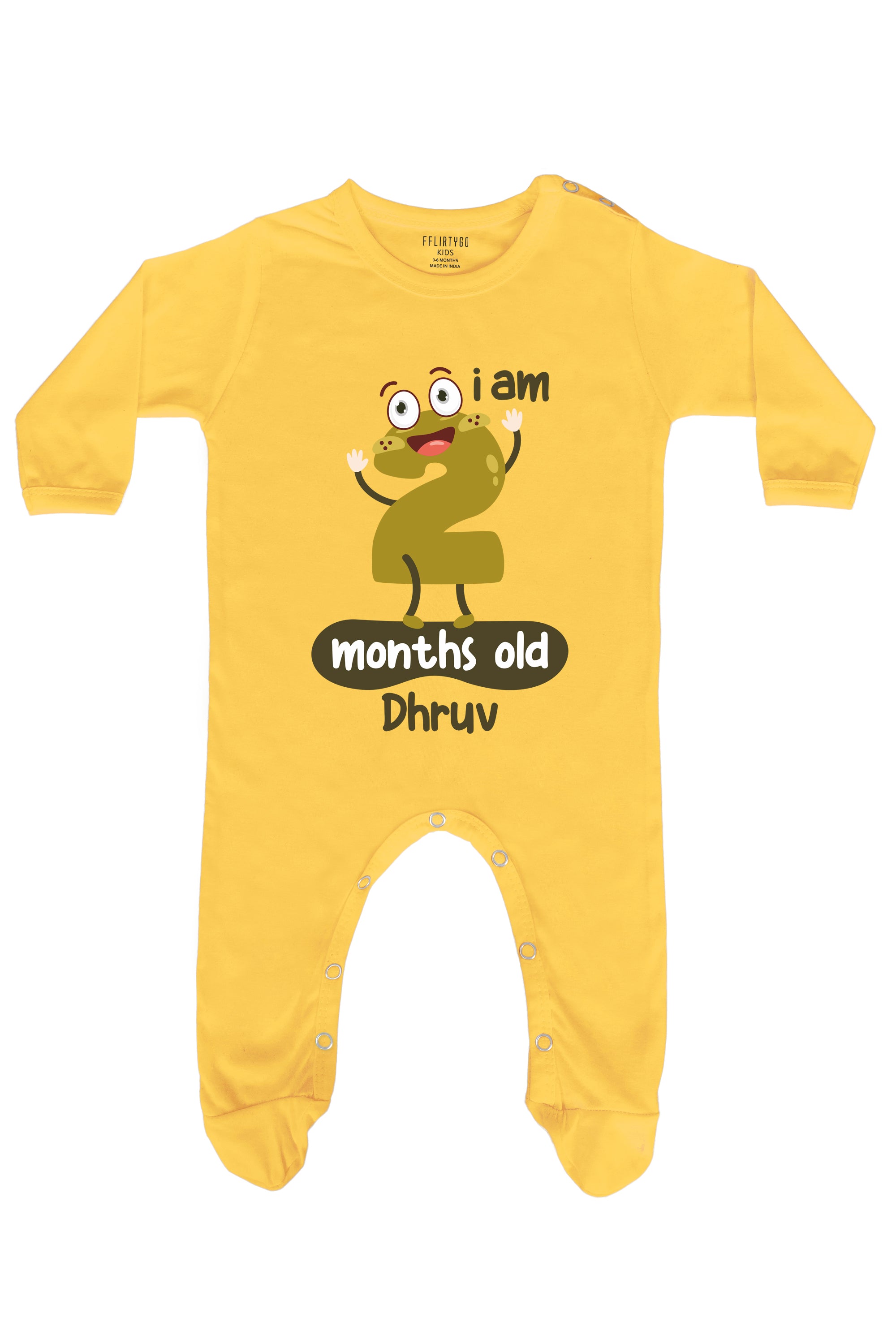 Two Months Milestone Baby Romper | Onesies w/ Custom Name