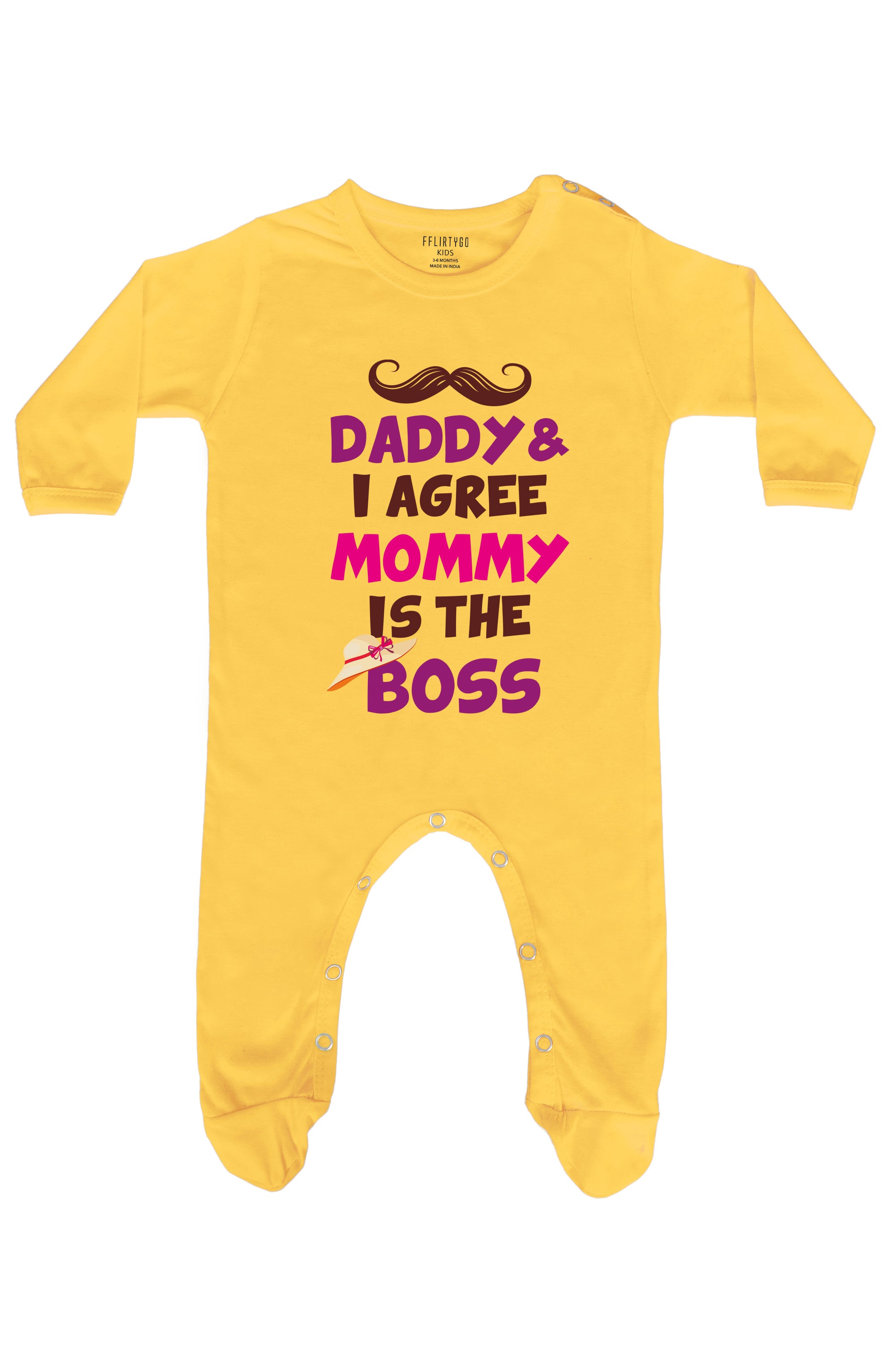 Daddy and I Agree Mommy is The Boss Baby Romper | Onesies