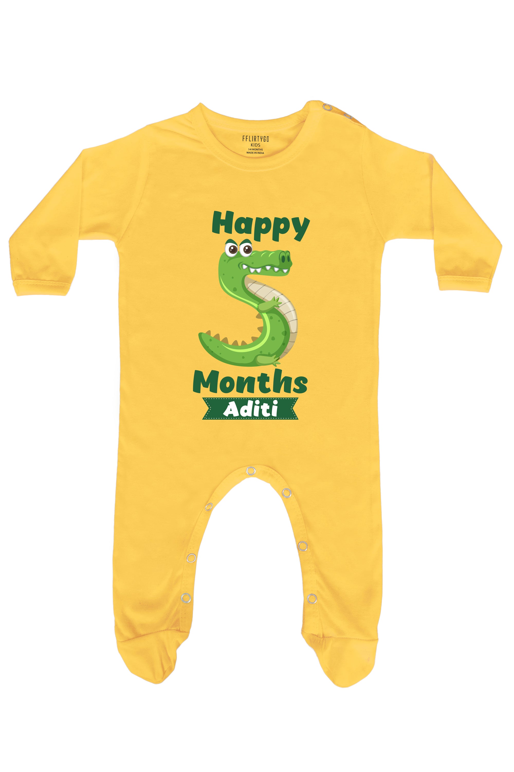 Five Month Milestone Baby Romper | Onesies w/ Custom Name