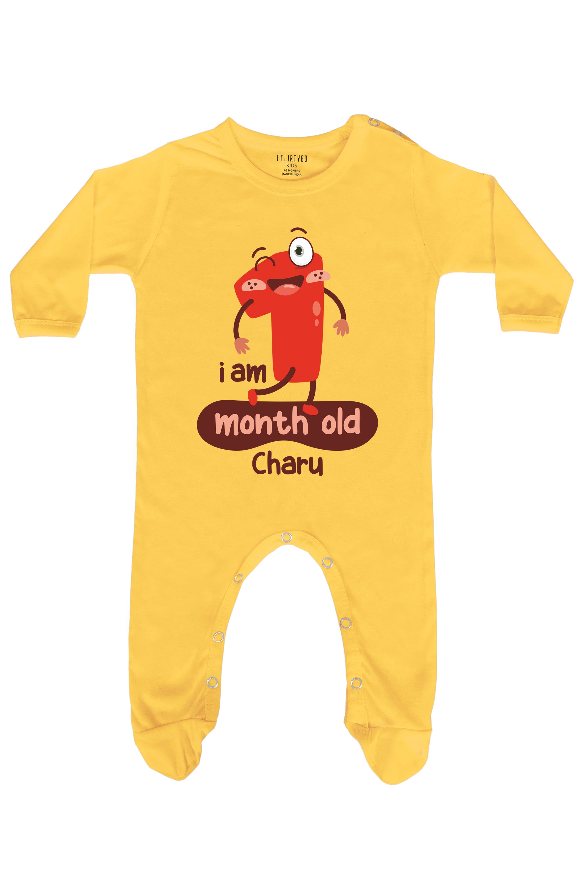 One Month Milestone Baby Romper | Onesies w/ Custom Name