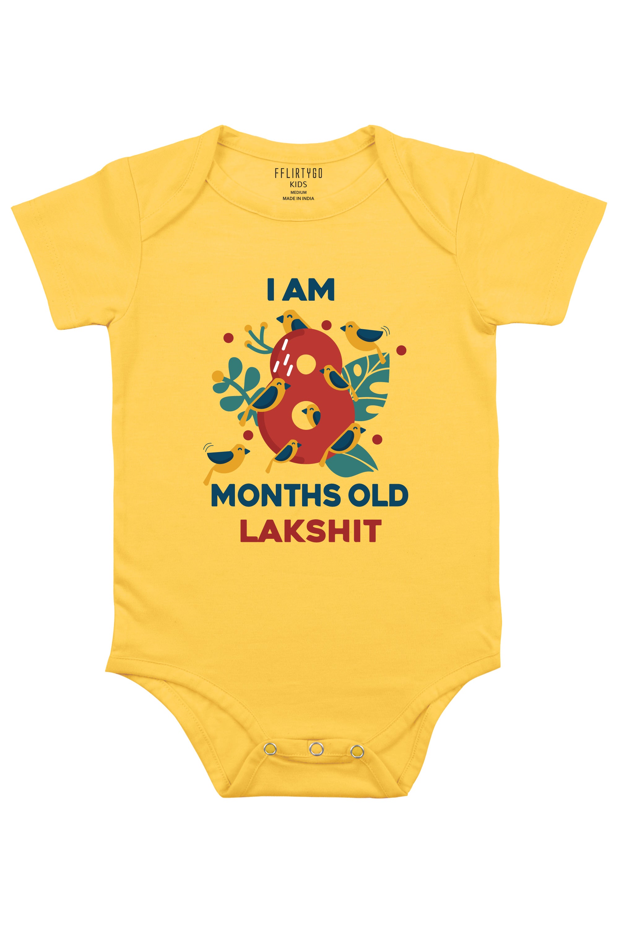 Eight Month Birthday Baby Romper | Onesies w/ Custom Name